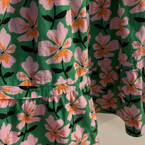 Anthropologie Somerset Mini Green Floral Dress 2X - Picture 12 of 16